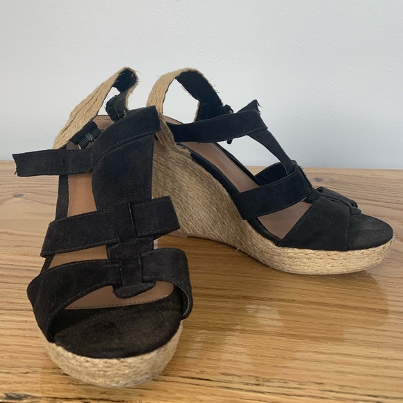 black woven wedges - Picture 2 of 4